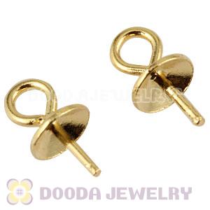 Gold Plated Sterling Silver Stud Earring Component Findings