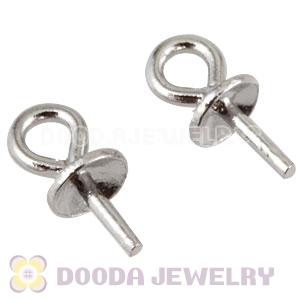 Rhodium Plated Sterling Silver Stud Earring Component Findings
