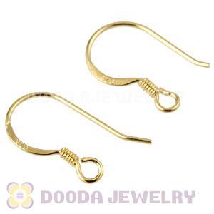 Gold Plated Silver Coil Earring Component Findings 