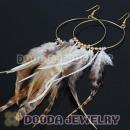 Basketball Wives Feather Hoop Earrings Wholesale