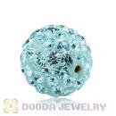 8mm Cyan Czech Crystal Beads Earrings Component Findings
