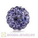 8mm Purple Czech Crystal Beads Earrings Component Findings