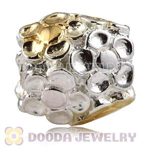 gold plated flower 925 Sterling Silver European Style Beads