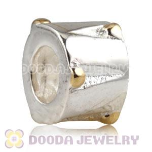 Gold Plated dot 925 Sterling Silver Charm Jewelry Beads