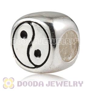 925 Sterling Silver European Yin Yang Beads