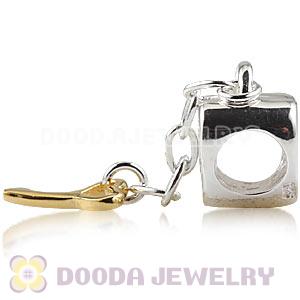 925 Sterling Silver European Heart Lock And Key Charms