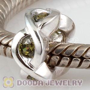 925 Sterling Silver Charm Jewelry Beads with Stone