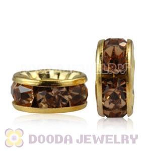 8mm Gold Alloy Crystal Spacer Beads For Basketball Wives Earrings