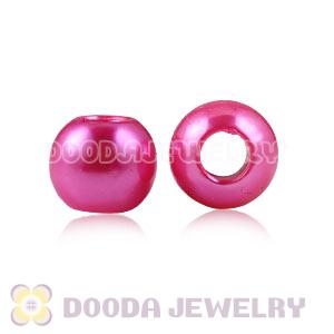 12mm Peach European Big Hole ABS Pearl Beads Wholesale 