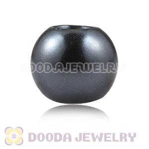 12mm Black European Big Hole ABS Pearl Beads Wholesale 