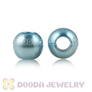 12mm Cyan European Big Hole ABS Pearl Beads Wholesale 