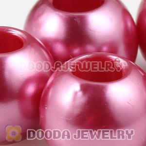 12mm Peach European Big Hole ABS Pearl Beads Wholesale 