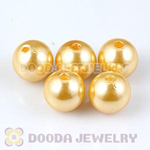 14mm Yellow Basketball Wives ABS Pearl Beads Wholesale 