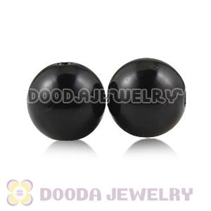 14mm Black Basketball Wives ABS Pearl Beads Wholesale 