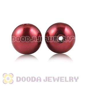 14mm Red Basketball Wives ABS Pearl Beads Wholesale 