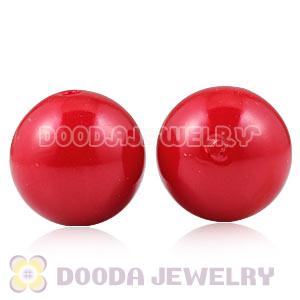 20mm Red Basketball Wives ABS Pearl Beads Wholesale 