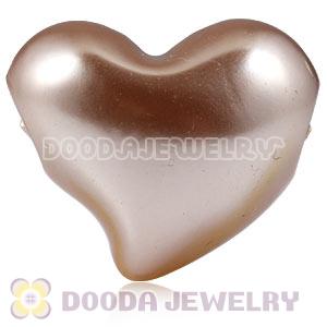 19X23mm Heart Basketball Wives ABS Pearl Beads Wholesale 