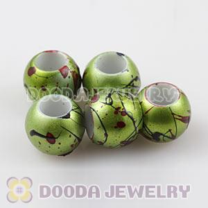 14mm Big Hole Acrylic Beads For European Jewelry Wholesale 