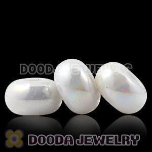 14mm White Basketball Wives Acrylic Beads For European Jewelry 