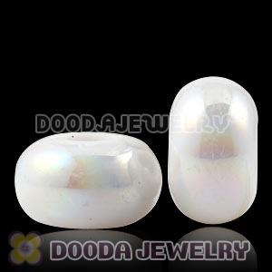14mm White Basketball Wives Acrylic Beads For European Jewelry 