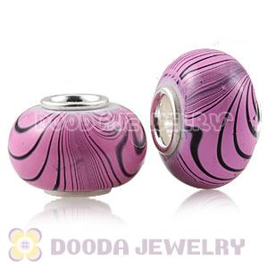 10X15mm European Acrylic Beads In 925 Silver Core Wholesale