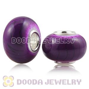 10X15mm European Acrylic Beads In 925 Silver Core Wholesale