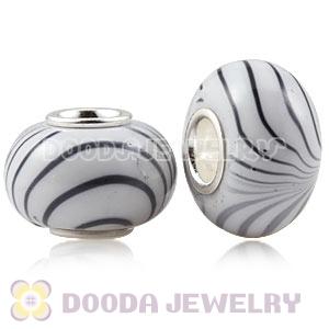 10×15mm European Acrylic Beads In 925 Silver Core Wholesale