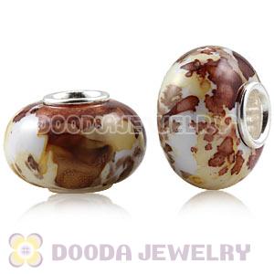 10×15mm European Acrylic Beads In 925 Silver Core Wholesale