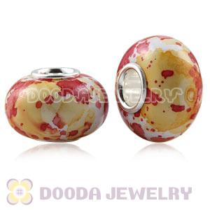 10×15mm European Acrylic Beads In 925 Silver Core Wholesale