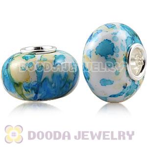 10×15mm European Acrylic Beads In 925 Silver Core Wholesale