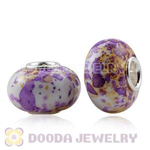 10×15mm European Acrylic Beads In 925 Silver Core Wholesale