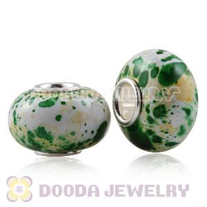 10×15mm European Acrylic Beads In 925 Silver Core Wholesale