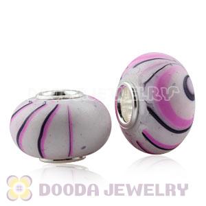 10×15mm European Acrylic Beads In 925 Silver Core Wholesale