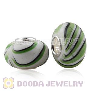 10×15mm European Acrylic Beads In 925 Silver Core Wholesale