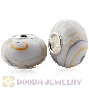 10×15mm European Acrylic Beads In 925 Silver Core Wholesale