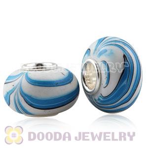 10×15mm European Acrylic Beads In 925 Silver Core Wholesale