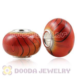 10×15mm European Acrylic Beads In 925 Silver Core Wholesale