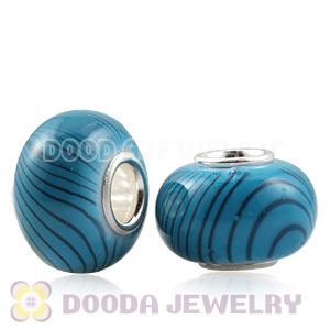 10×15mm European Acrylic Beads In 925 Silver Core Wholesale