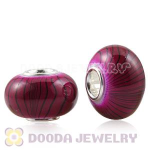 10×15mm European Acrylic Beads In 925 Silver Core Wholesale