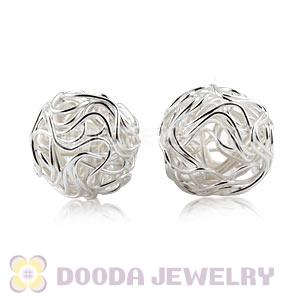 Wholesale 16mm Silver Basketball Wives Beads For Hoop Earrings 