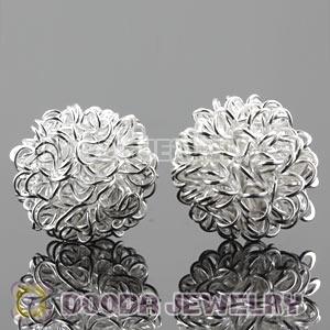 Wholesale 16mm Silver Basketball Wives Beads For Hoop Earrings 