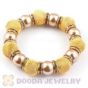 Gold Beaded Basketball Wives Inspired Bracelets Wholesale