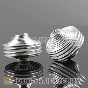 Wholesale Silver Basketball Wives Beads For Hoop Earrings 