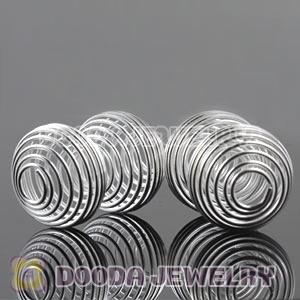 Wholesale Silver Basketball Wives Beads For Hoop Earrings 