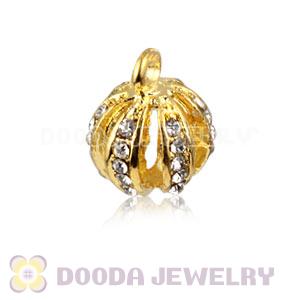 Fashion 11mm Gold Plated Alloy Pumpkin Pendants With Stones Wholesale