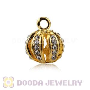 Fashion 11mm Gold Plated Alloy Pumpkin Pendants With Stones Wholesale