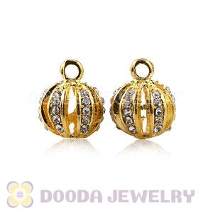 Fashion 11mm Gold Plated Alloy Pumpkin Pendants With Stones Wholesale