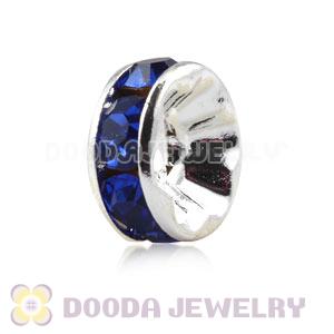 8mm Alloy Blue Crystal Spacer Beads For Basketball Wives Earrings 