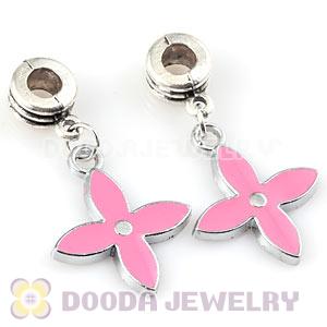 Platinum Plated Alloy Enamel Four-Leaf Clover European Charms Wholesale 