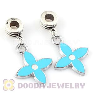 Platinum Plated Alloy Enamel Four-Leaf Clover European Charms Wholesale 
